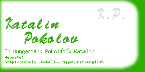 katalin pokolov business card